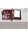  Buffalo Leather File folder Business Padfolio iPad Holder Document Organizer-GBLF2BROWN